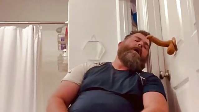 Stocky Thick Married Straight Bearded Bear playing with dildos and cumming bear gay porn gaysex